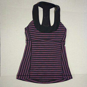 Lululemon‎ Tank Purple Stripes Size 4